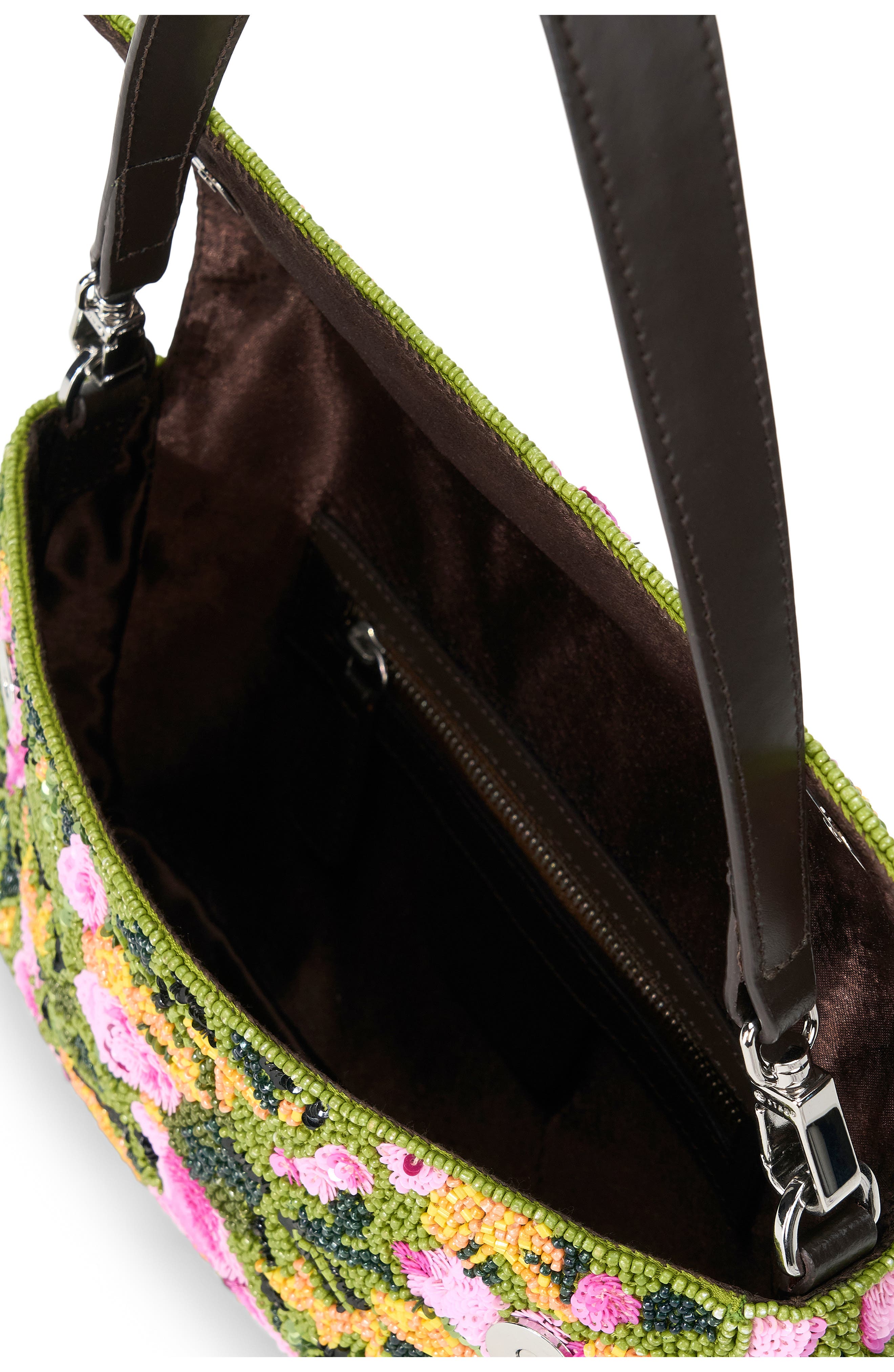 Timmy Beaded Shoulder Bag, Alternate, color, WOODLAND