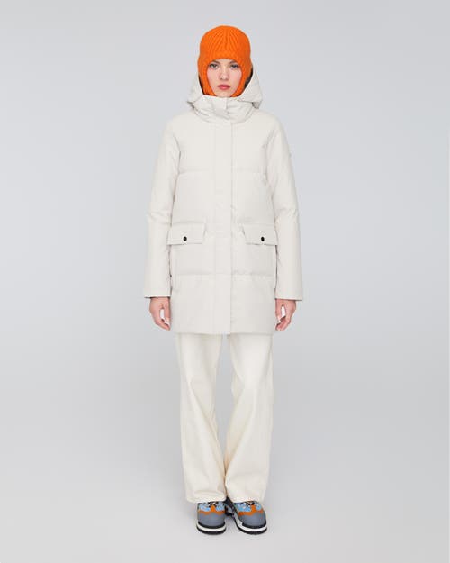 Quartz Co. Chloe | Hooded Down Winter Jacket In Oatmeal