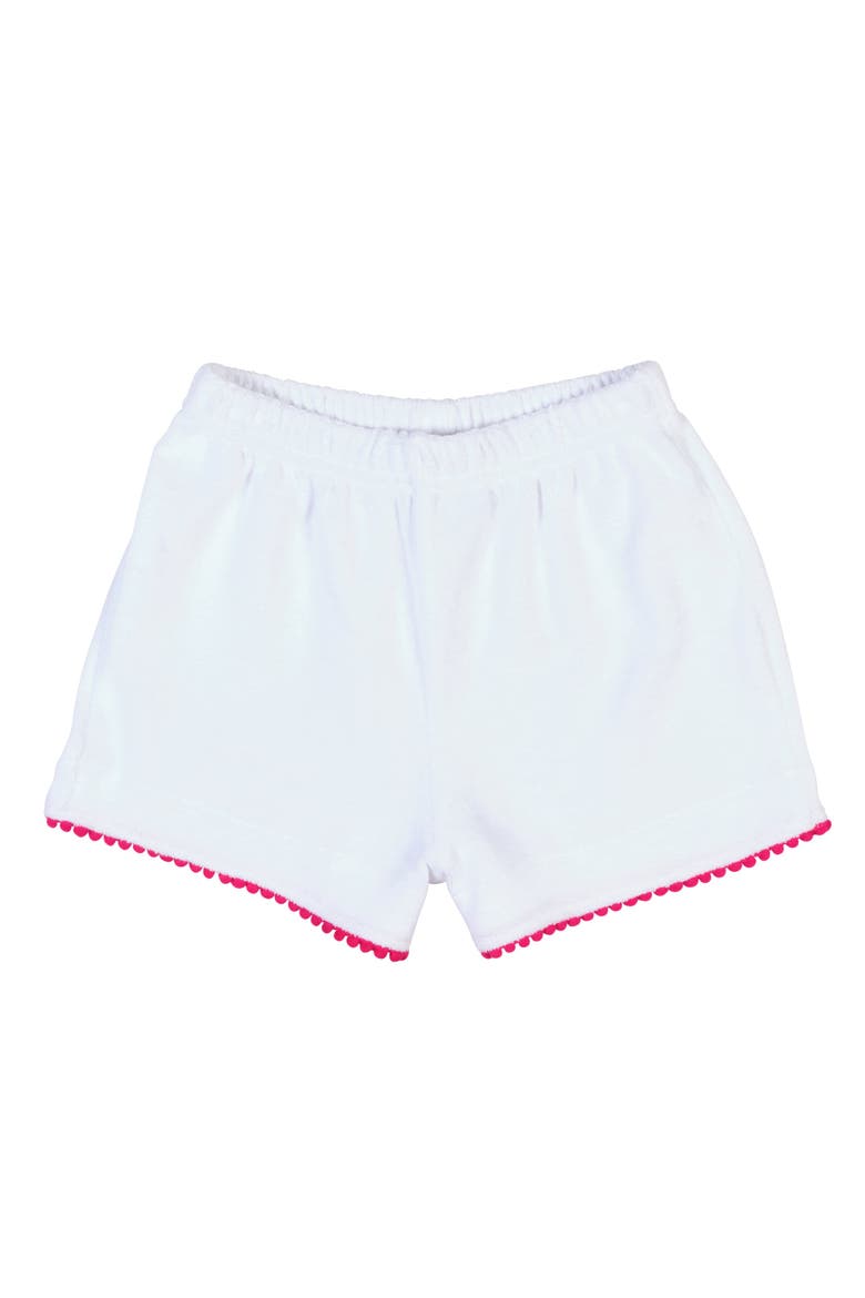 Terry Shorts With Pom Poms, Main, color, White