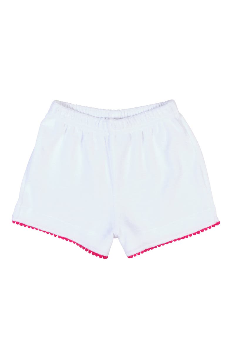 Florence Eiseman Terry Shorts With Pom Poms, Main, color, White