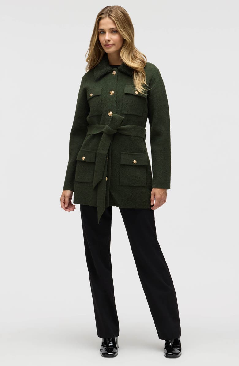 NVLT Military Pocket Belted Sweater Coat, Alternate, color, 