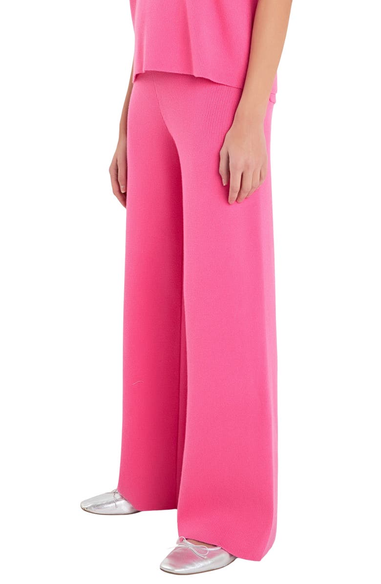 English Factory Flare Leg Sweater Pants, Alternate, color, Pink