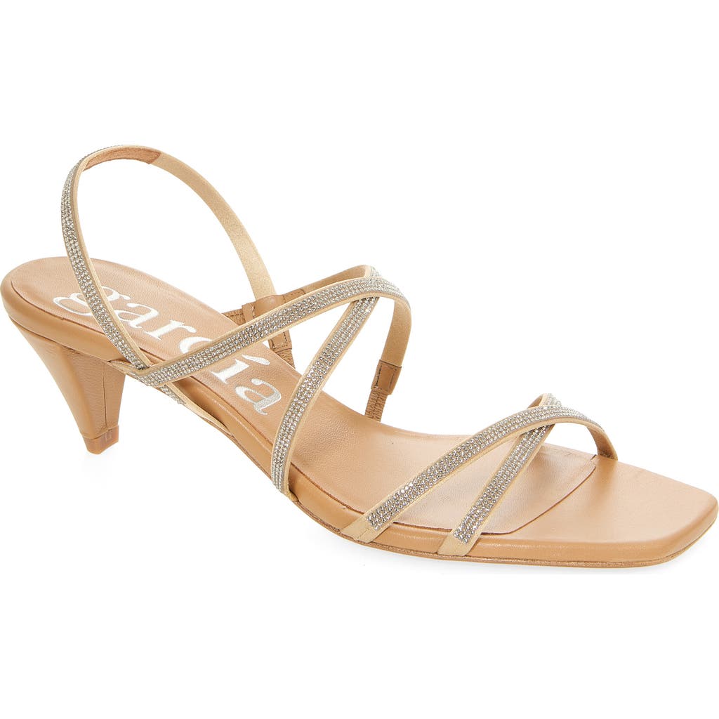 Pedro Garcia Aday Slingback Sandal in Brulee Satin at Nordstrom, Size 42