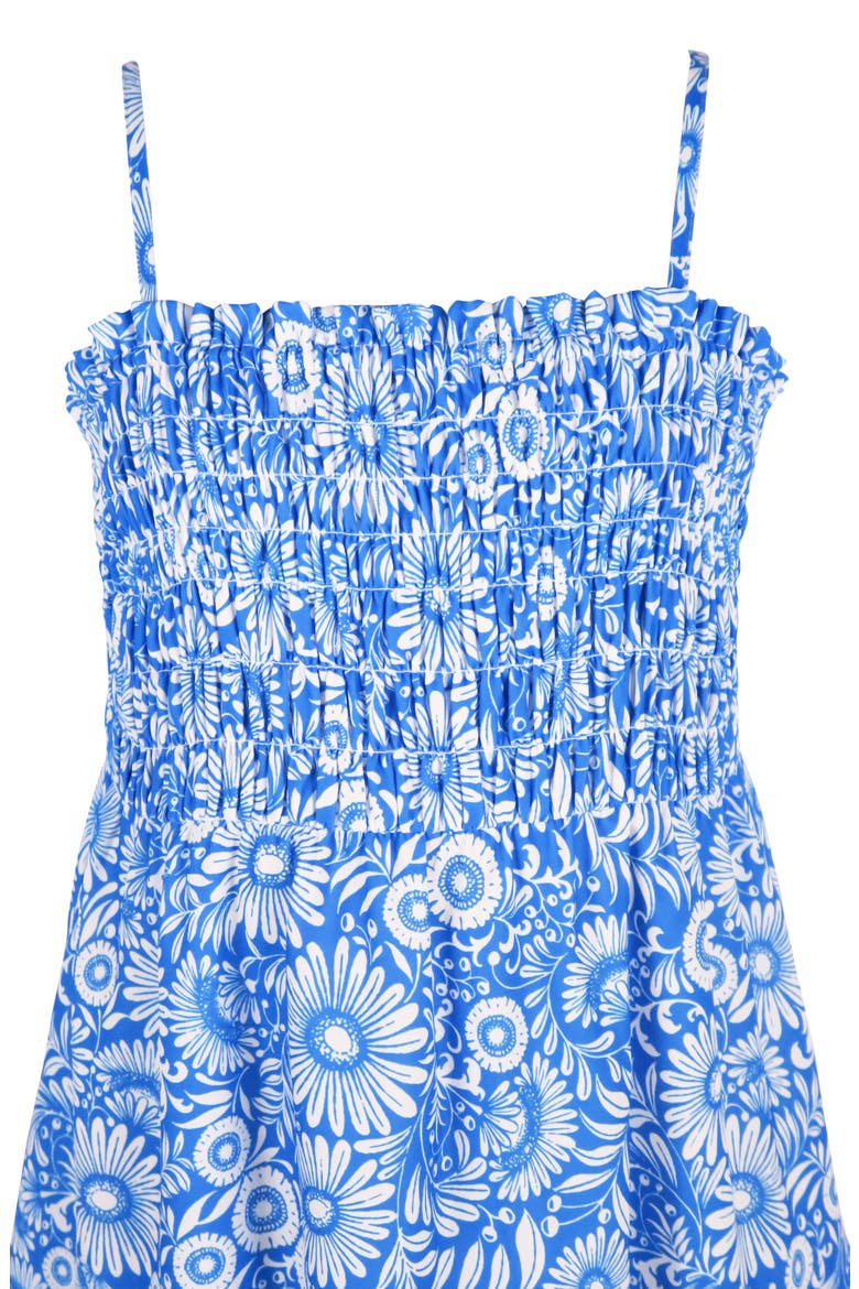 Kids' Smocked Tiered Dress, Alternate, color, BLUE