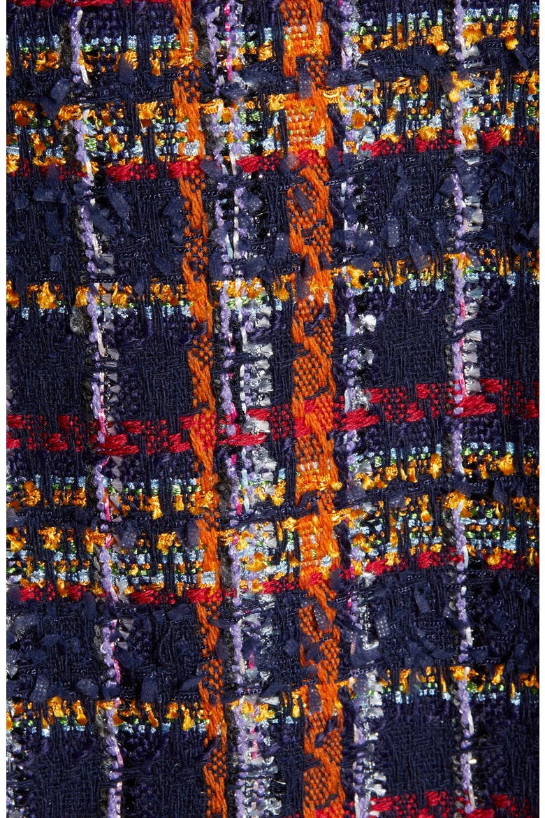 Plaid Tweed Jacket, Alternate, color, NAVY MULTI TWEED