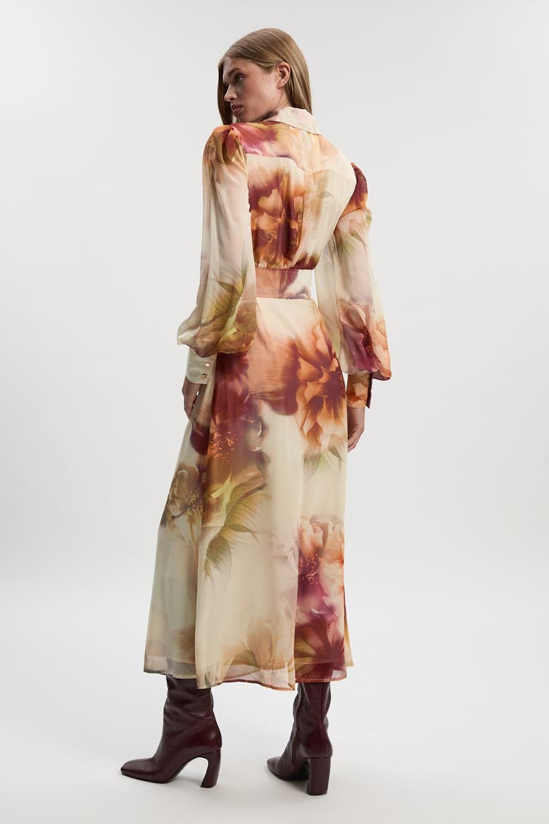 Floral Belted Woven Shirt Dress, Alternate, color, Floral