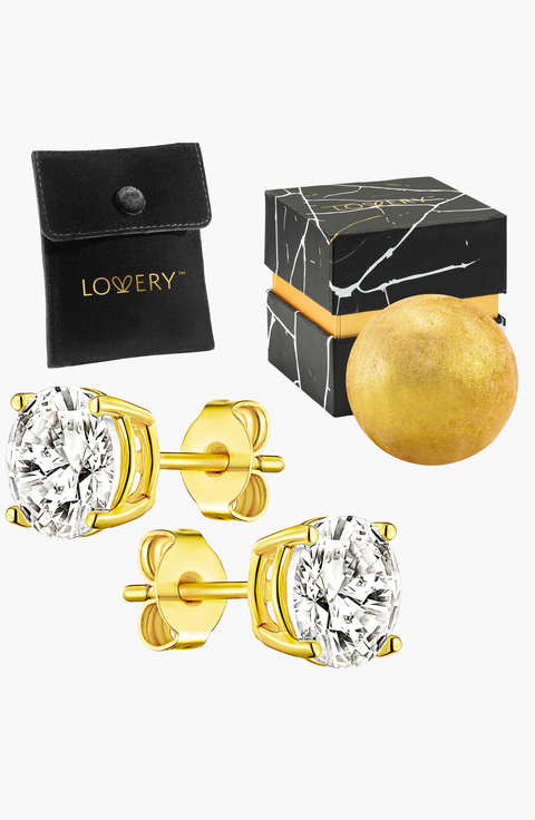 14K Gold Earring and Bath Bomb Gift Set