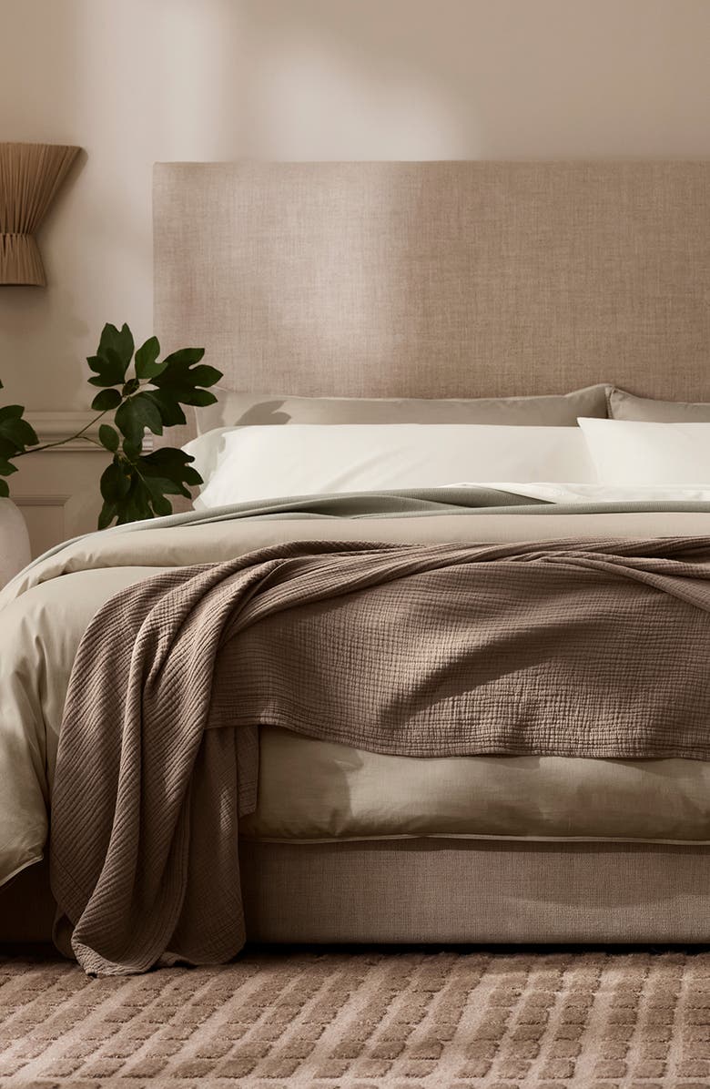 Boll & Branch Dream Bed Blanket, Alternate, color, Walnut