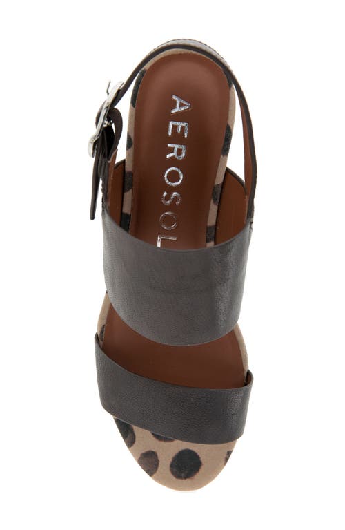 Aerosoles Camera Platform Sandal In Java Spotted Print Leather