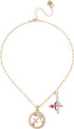 Betsey Johnson Gemini Charm Pendant Necklace