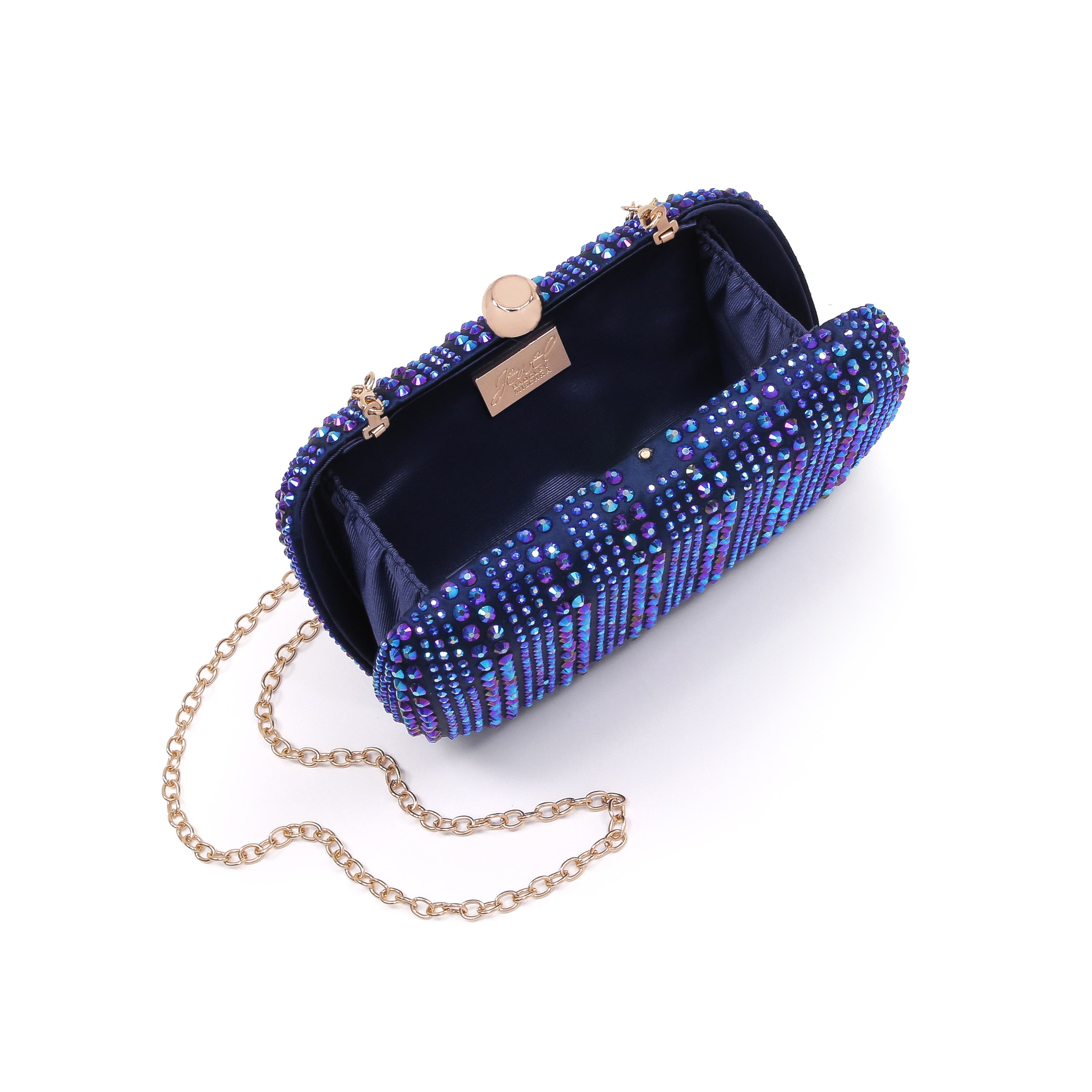 Harlow Crystal Minaudière, Alternate, color, Navy