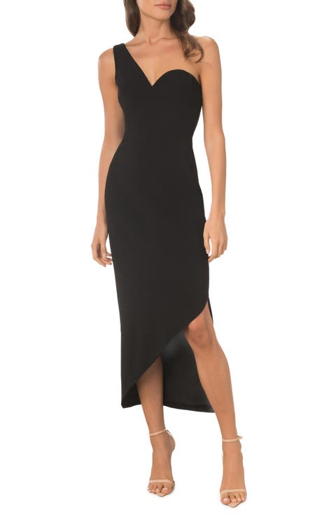 Magnolia One-Shoulder Asymmetric Body-Con Midi Dress