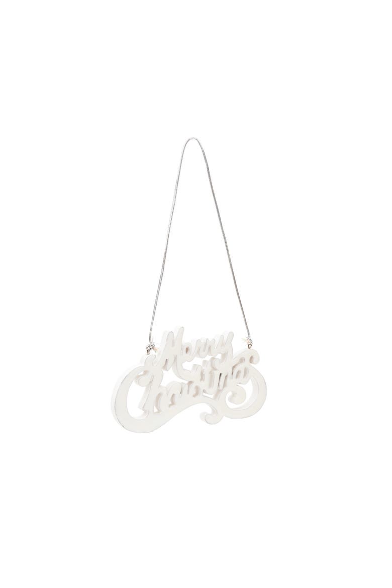 MDF Enamel Merry Christmas Ornament A/2, Alternate, color, Red