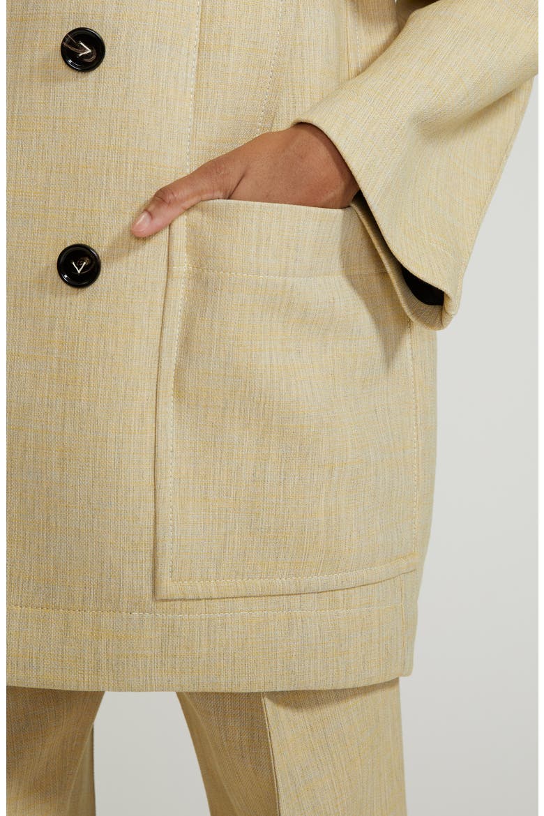 Structured Curved Back Coat, Alternate, color, OATMEAL MELANGE