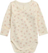 QUINCY MAE Flower Field Long Sleeve Cotton Bodysuit