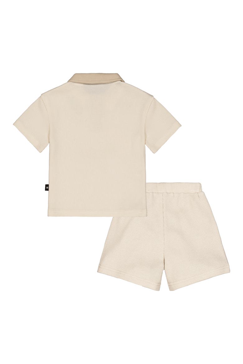 Polo & Shorts Set, Alternate, color, BEIGE