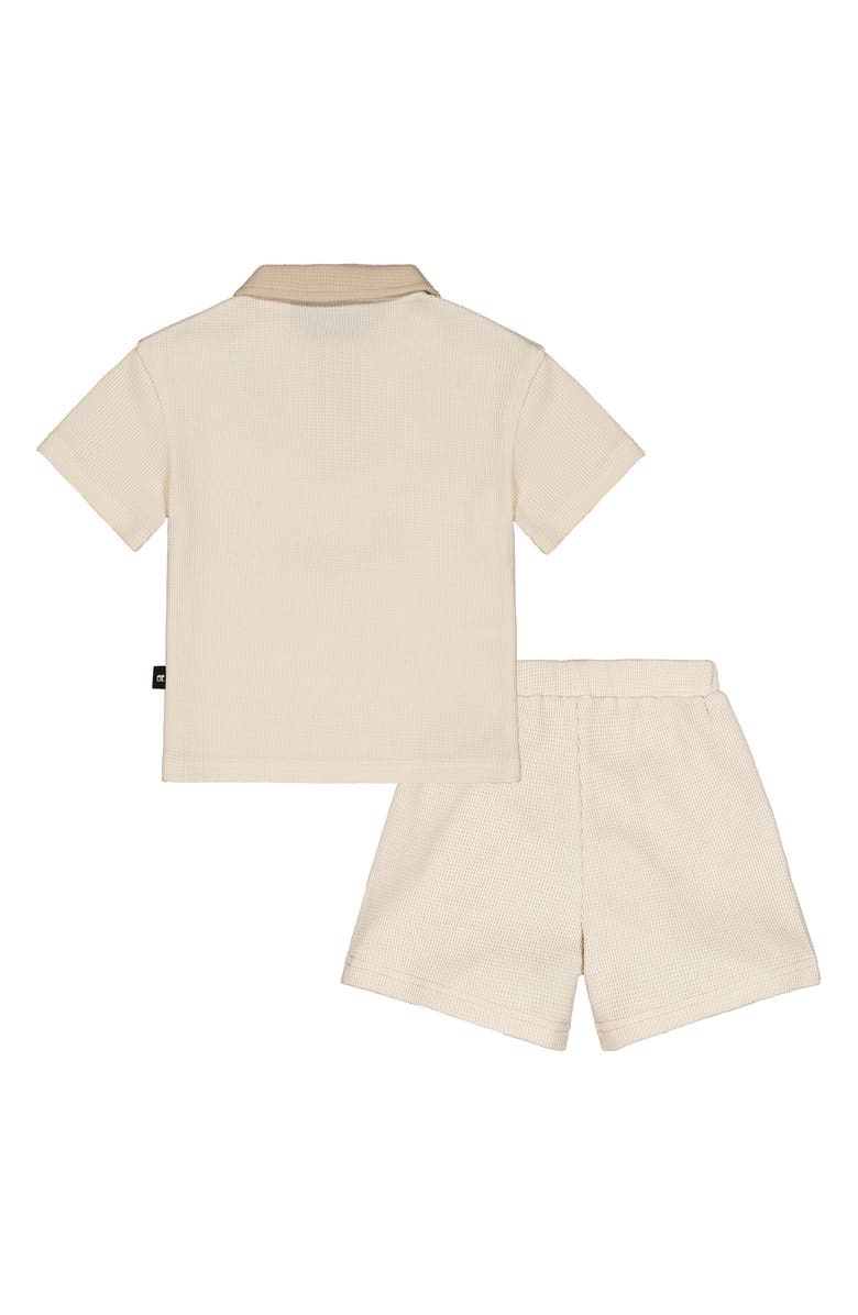 Joe's Jeans Kids' Waffle Knit Polo & Shorts Set, Alternate, color, Beige