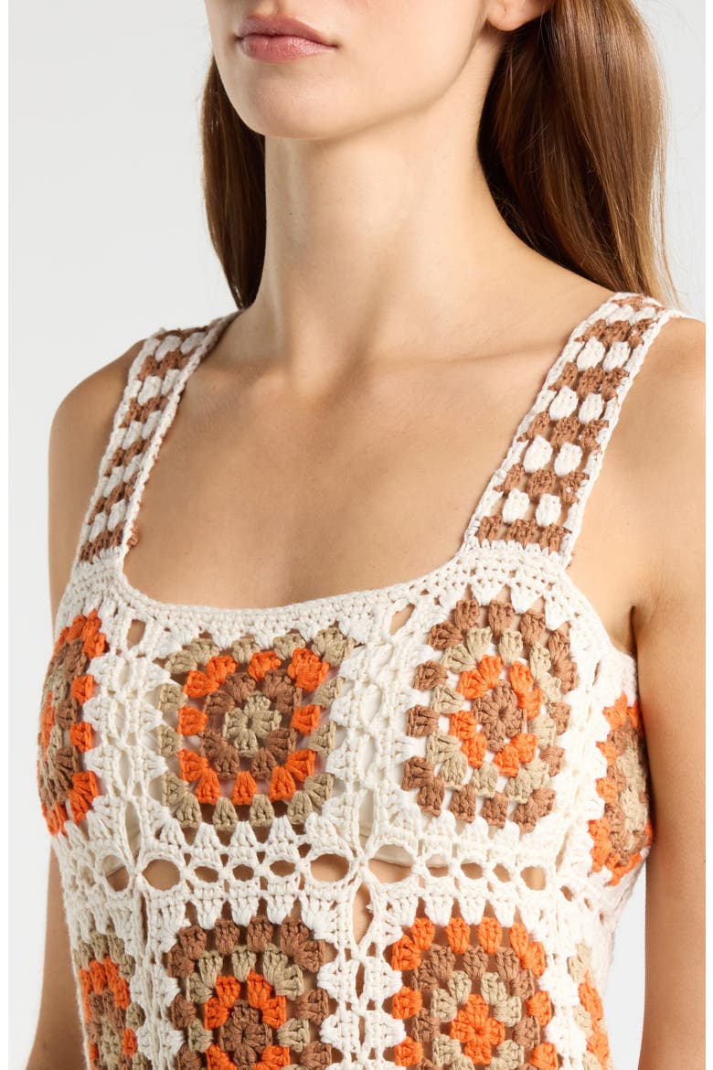 Crochet Cover-Up Dress, Alternate, color, WHITE CLAY COM