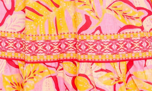 Flying Tomato Tropical Print Halter Maxi Dress In Orange