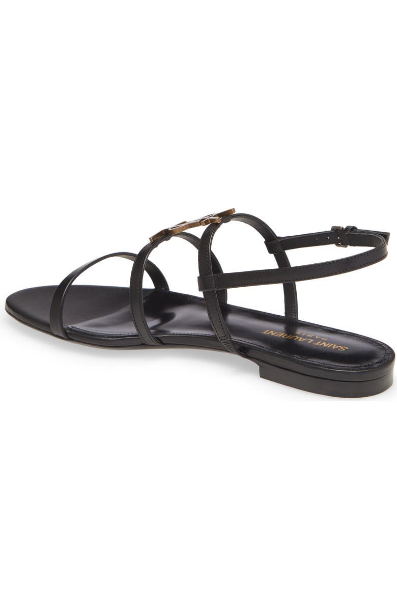 Saint Laurent Cassandra YSL Logo Strappy Sandal, Alternate, color,