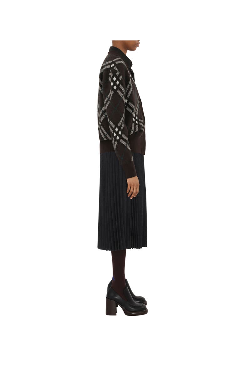 Burberry Check Wool Mohair Blend Cardigan, Alternate, color,