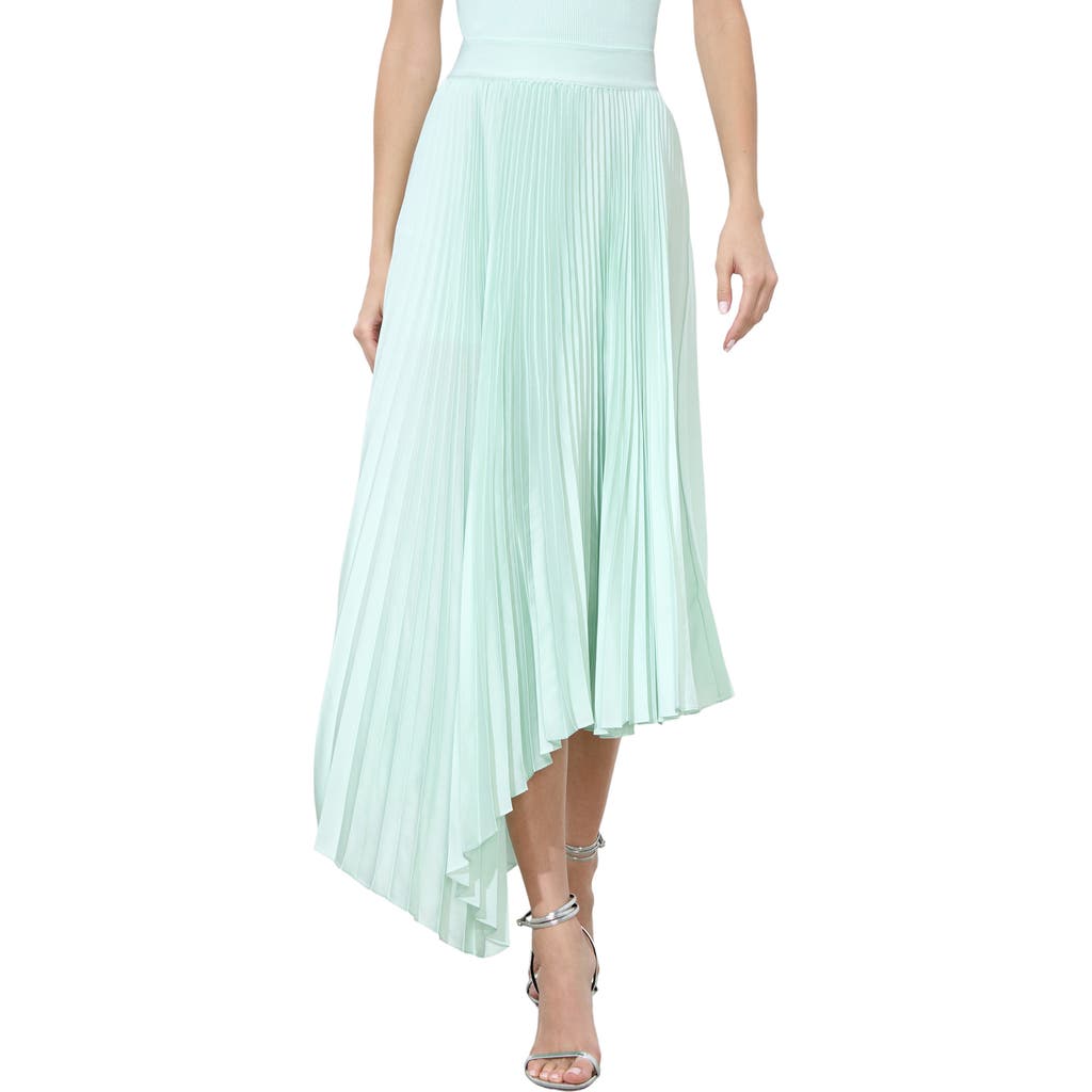 Alice And Olivia Jenara Midi Skirt In Sea Spray
