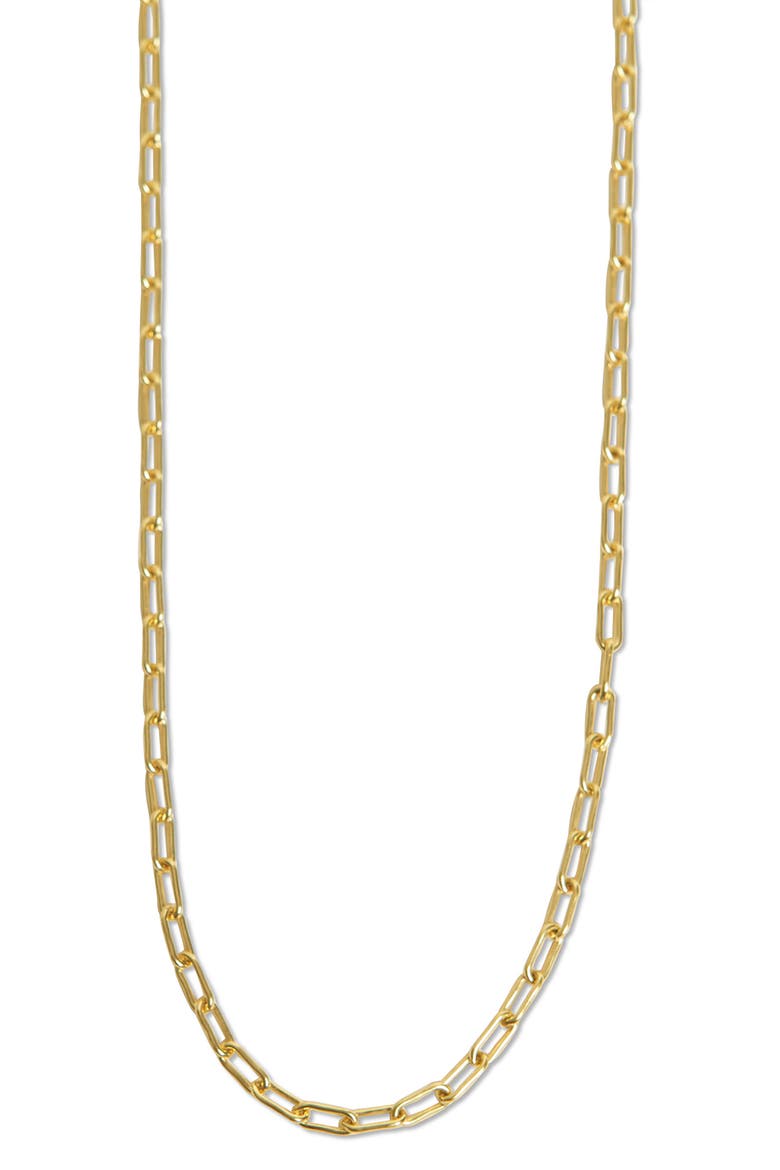 Paper Clip Chain Necklace, Alternate, color, GOLD