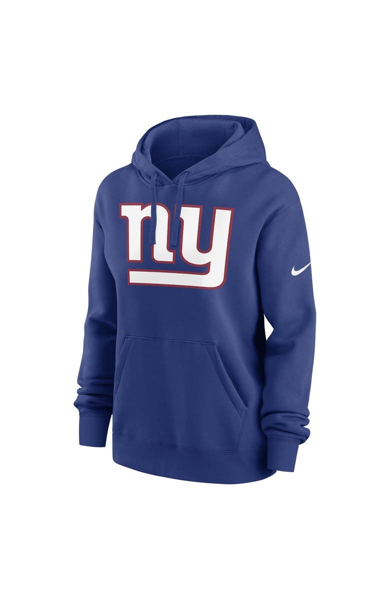Nike Women's Nike Royal New York Giants Team Logo Club Fleece Pullover Hoodie, Alternate, color, 