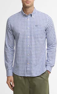 Barbour Nelson Linen & Cotton Gingham Button-Down Shirt