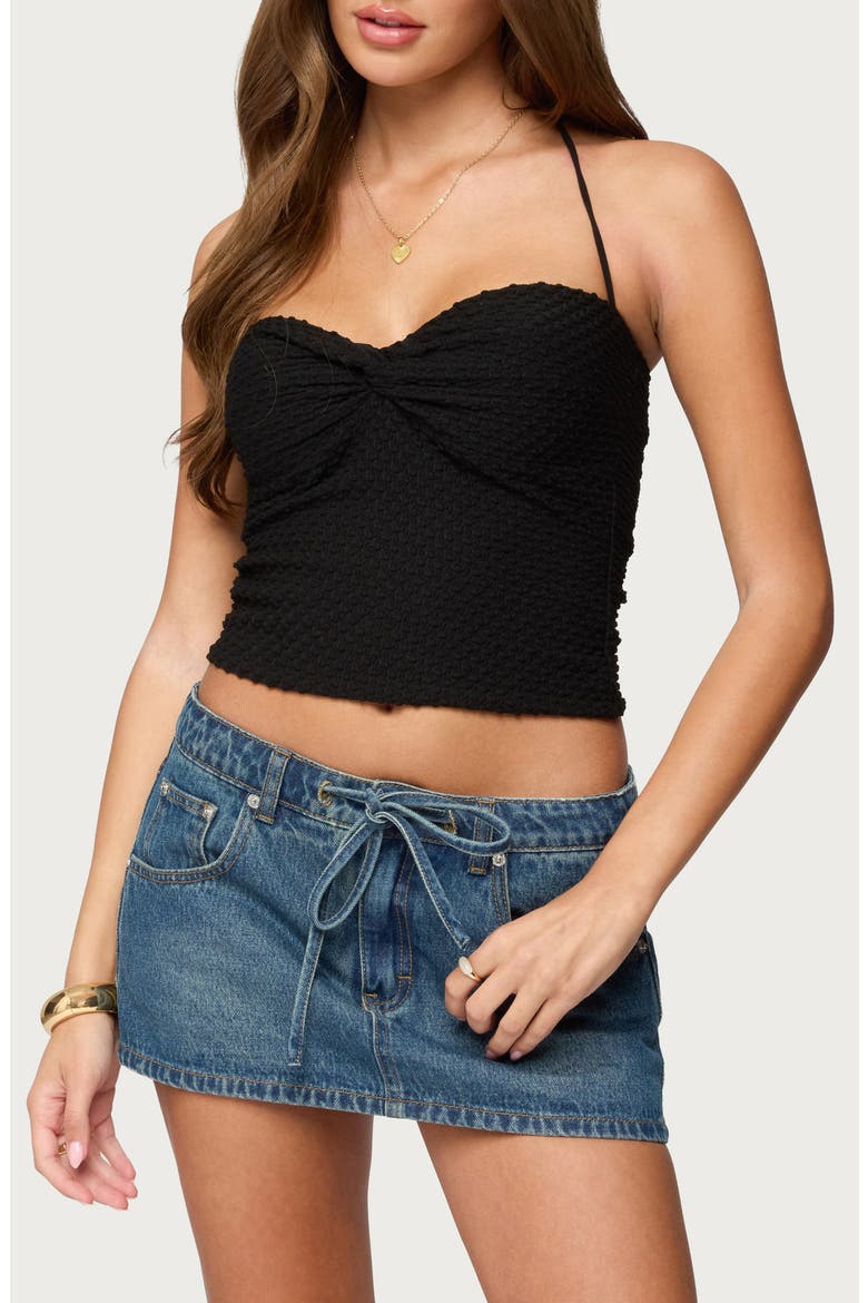 Zoee Halter Top, Main, color, BLACK