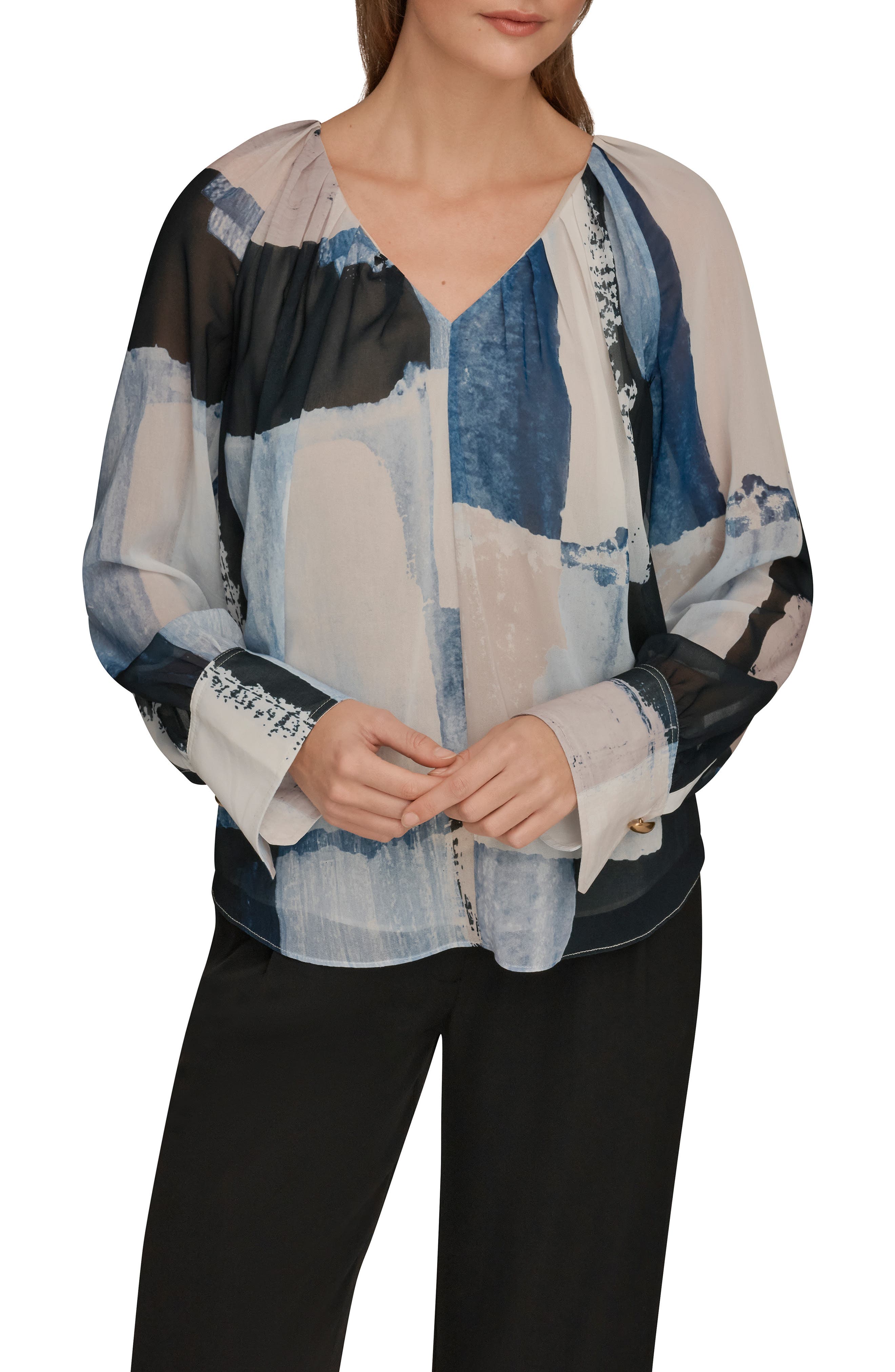 Long Sleeve Drape Top - image 3