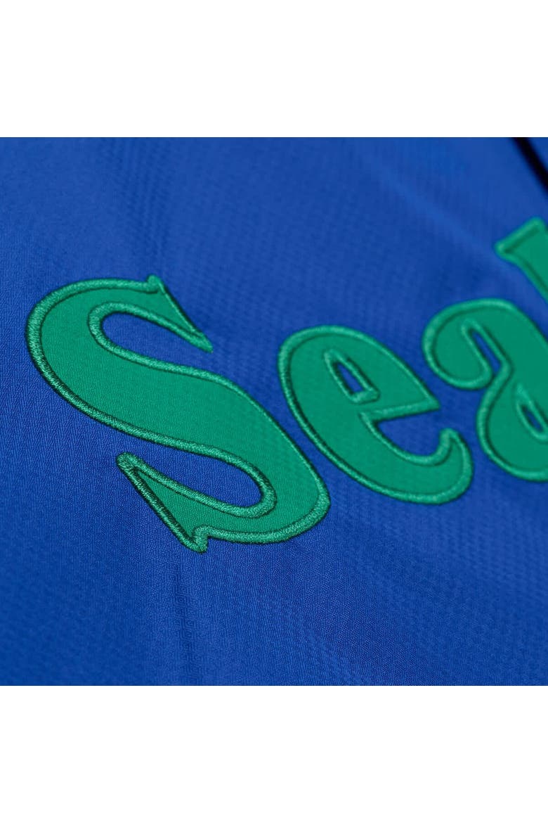 Men's Mitchell & Ness Royal Seattle Seahawks Coaches Full-Snap Hooded Windbreaker Jacket, Alternate, color, Royal