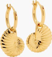 YOJ Moro Charm Hoop Earrings In Gold