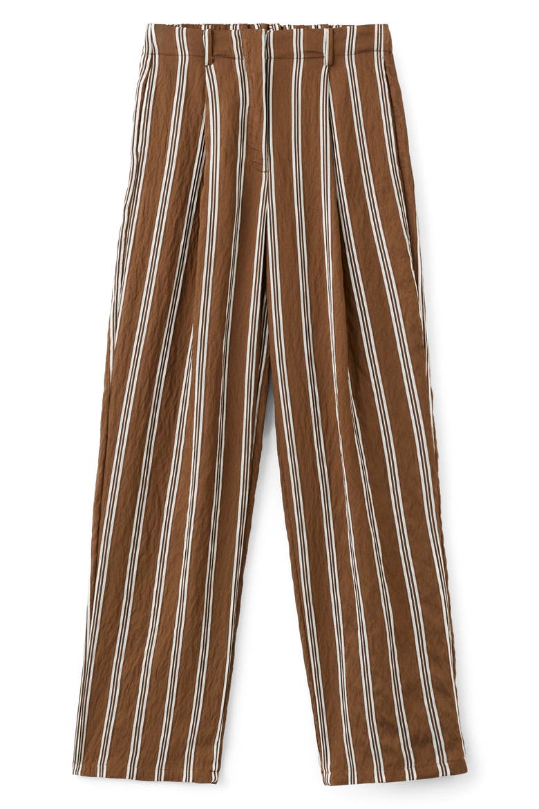 Pantalon Salsi Stripe Straight Leg Pants, Alternate, color, BROWN