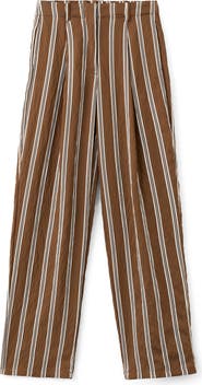 MANGO Pantalon Salsi Stripe Straight Leg Pants