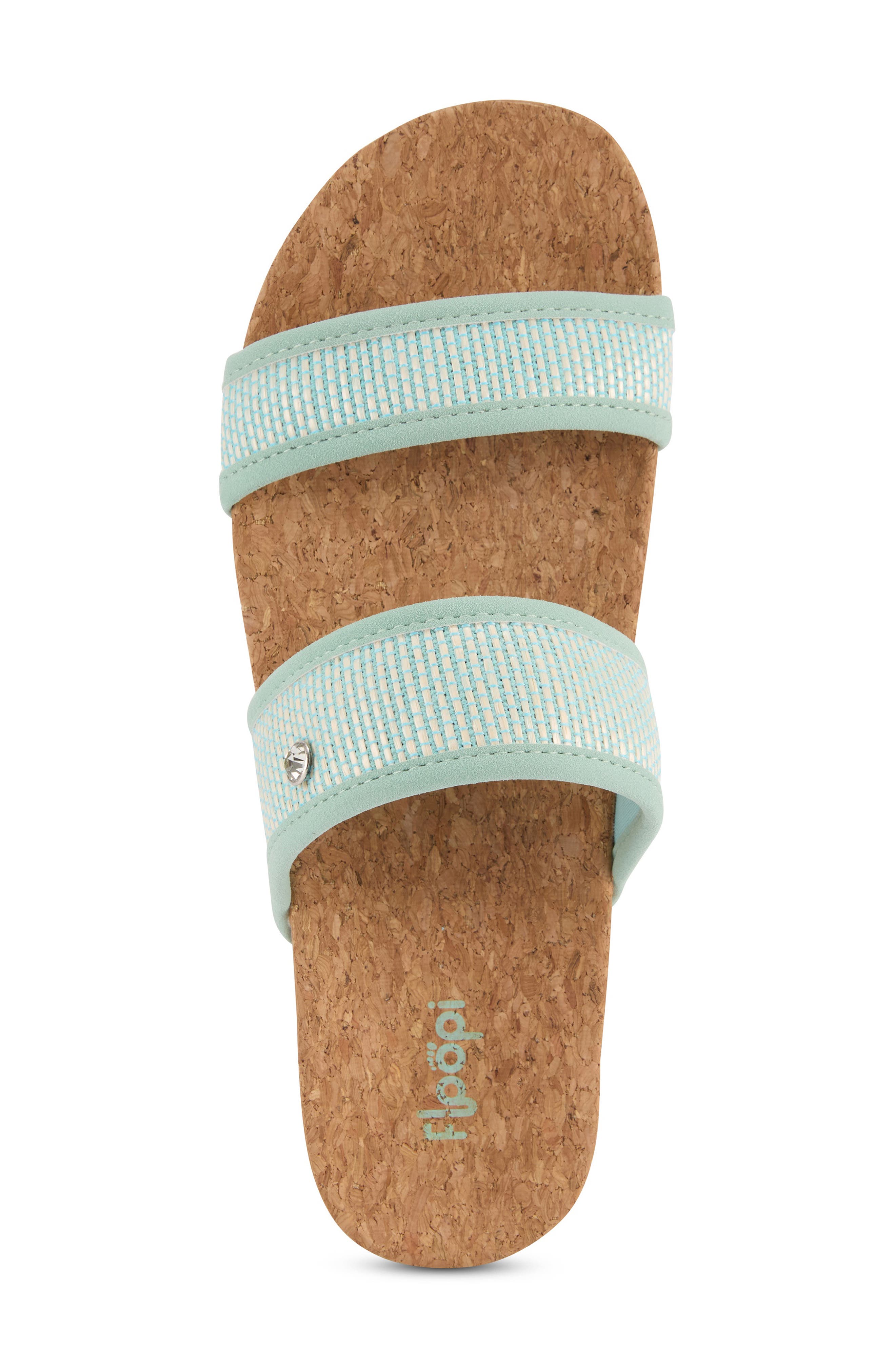 FLOOPI Knit Platform Slide Sandal, Alternate, color, Green