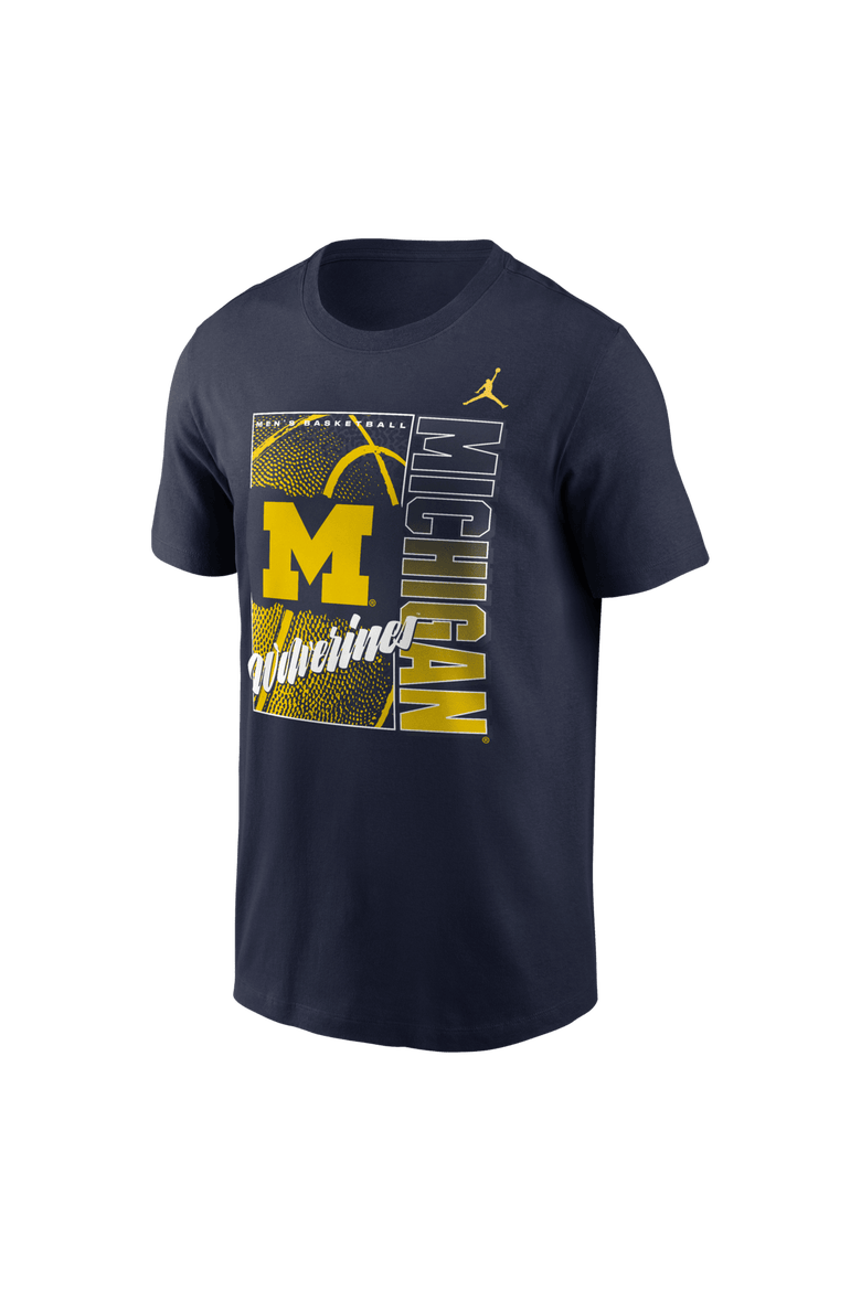 Men's Nike Navy Michigan Wolverines Basketball Refresh T-Shirt, Alternate, color, Navy