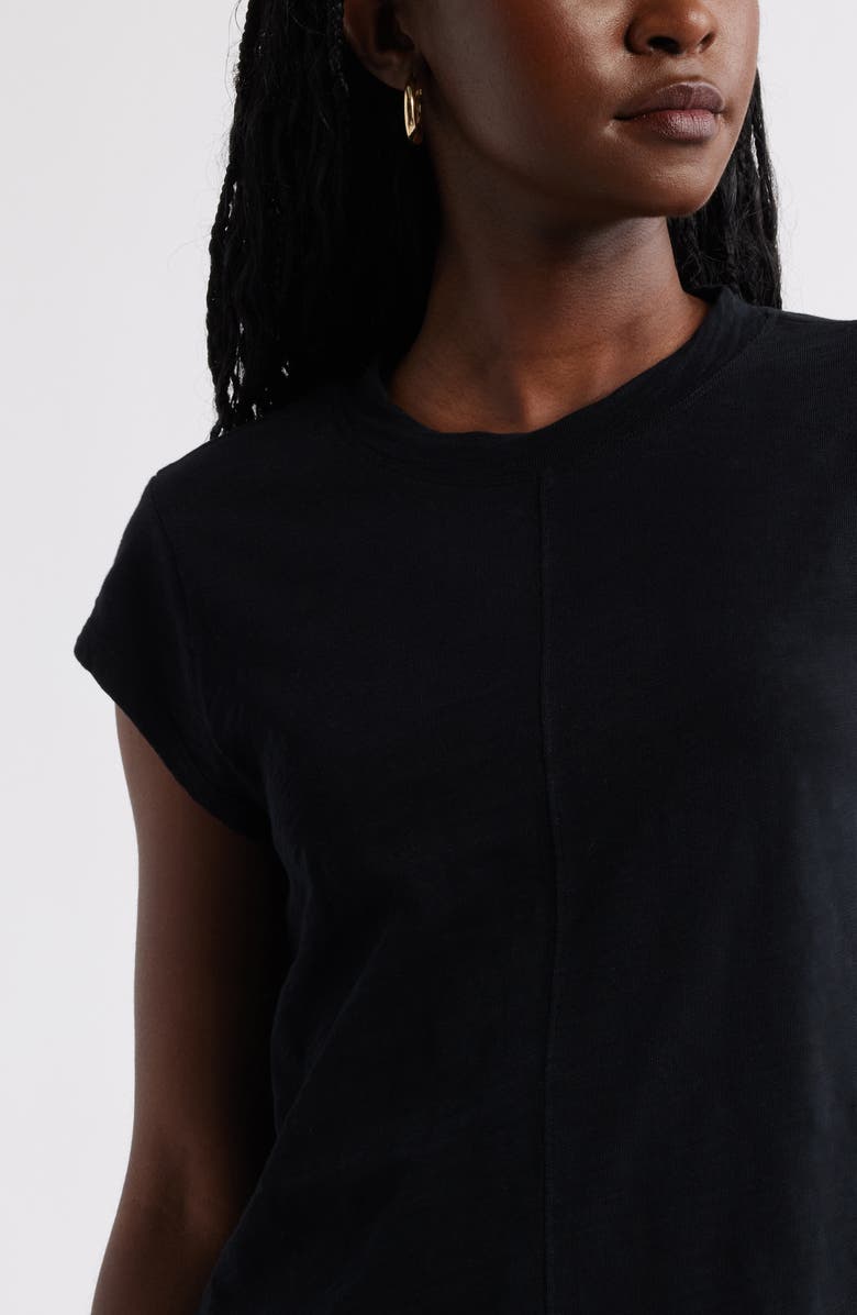 Caslon<sup>®</sup> Short Raglan Sleeve Cotton Tee, Alternate, color, Black