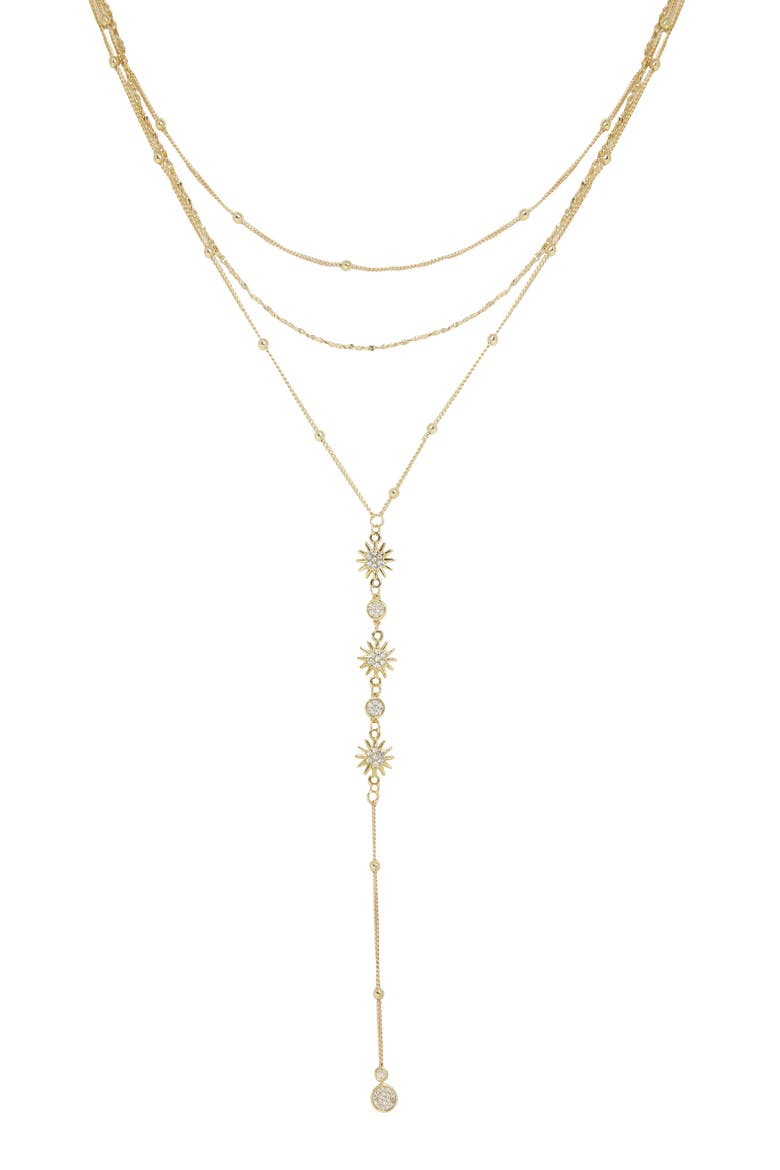 Sunburst Y-Necklace, Main, color, GOLD
