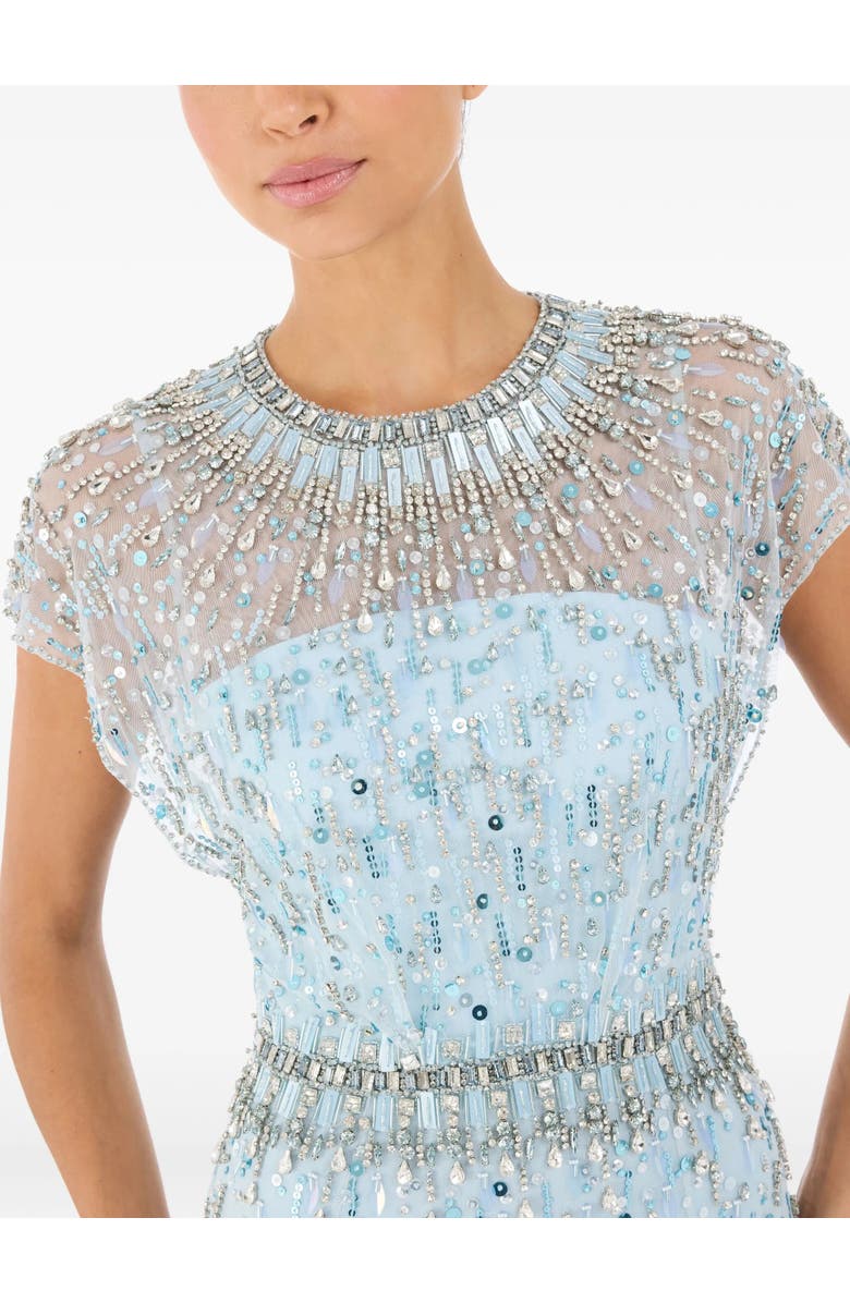 Jenny Packham Lauretta Embellished Maxi Dress, Alternate, color, Winter Blue