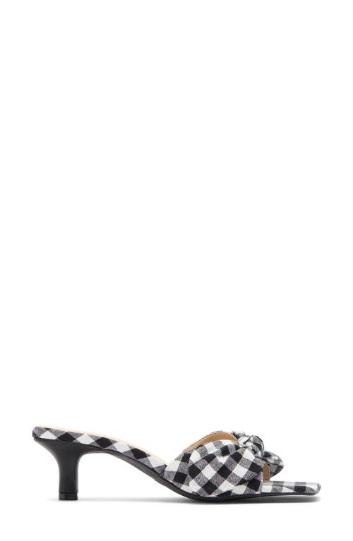 Wild Diva Lounge Able Kitten Heel Sandal In Black/white