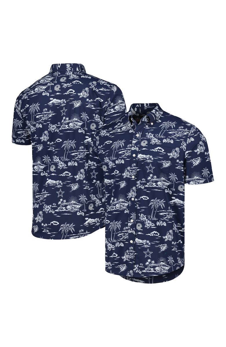 Reyn Spooner Men's Reyn Spooner Navy Dallas Cowboys Throwback Kekai Print Button-Up Shirt, Main, color, Navy