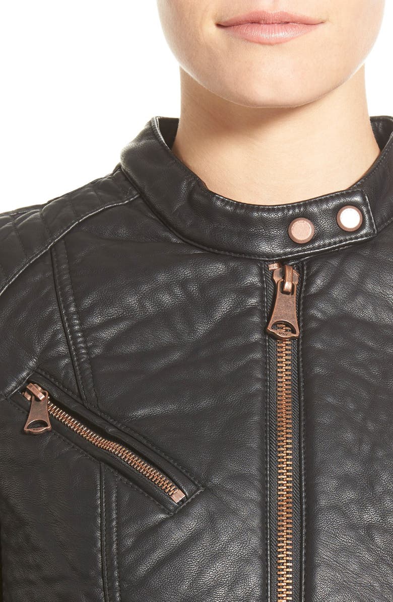 Marc New York 'George' Faux Leather Moto Jacket, Alternate, color, 