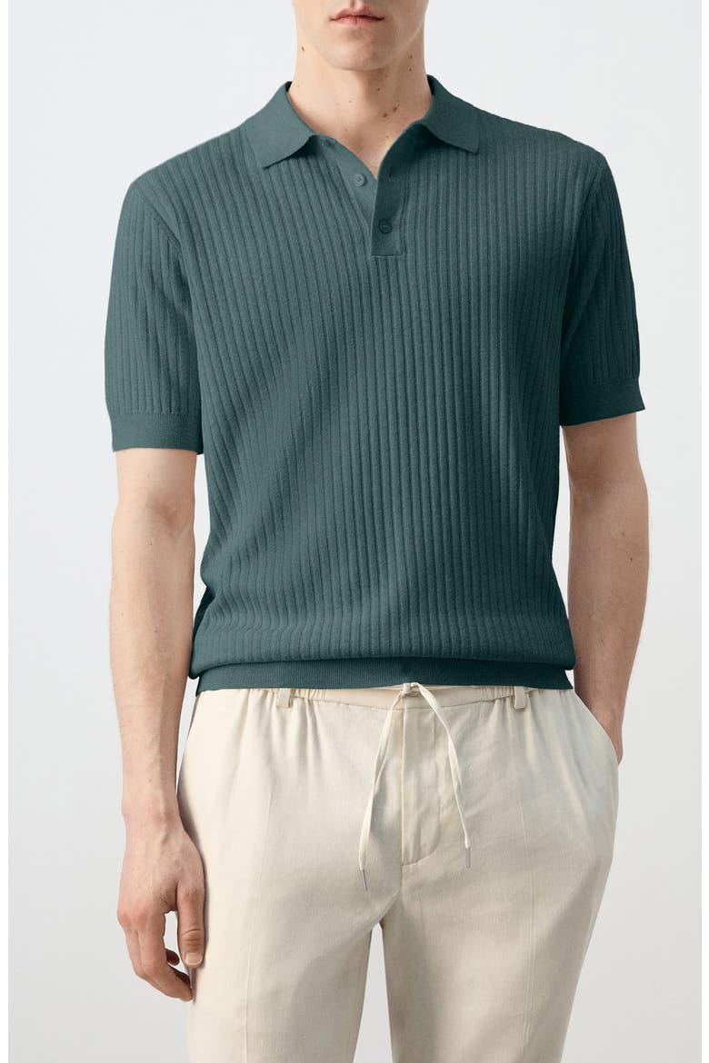 Rib Polo, Main, color, FOREST GREEN