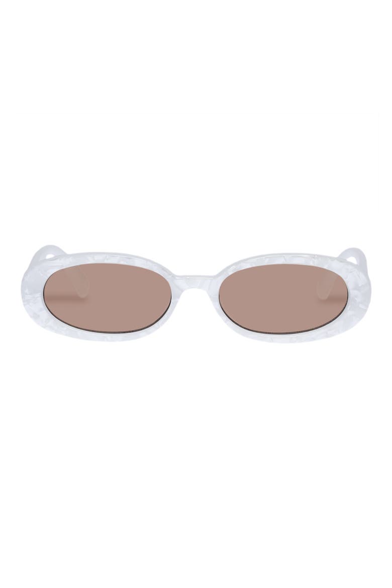 Outta Love 51mm Oval Sunglasses, Main, color, WHITE MARBLE