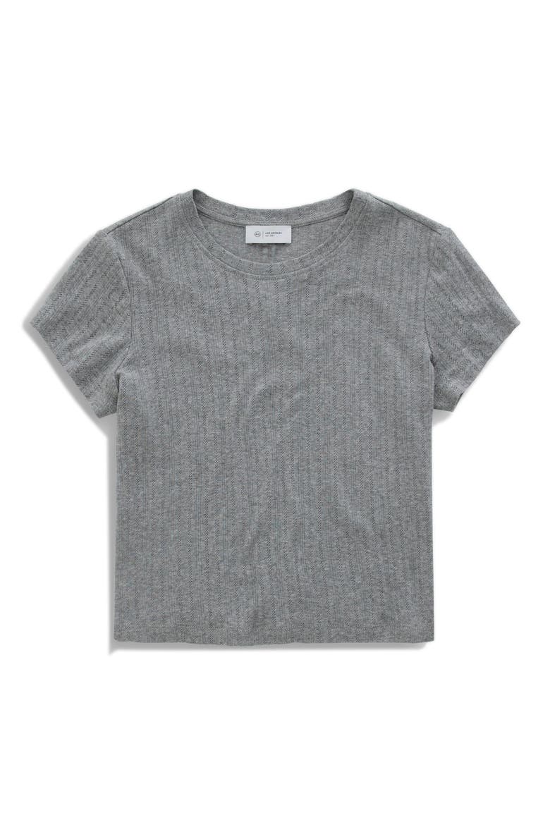 Sadie Crewneck Top, Alternate, color, HEATHER GREY