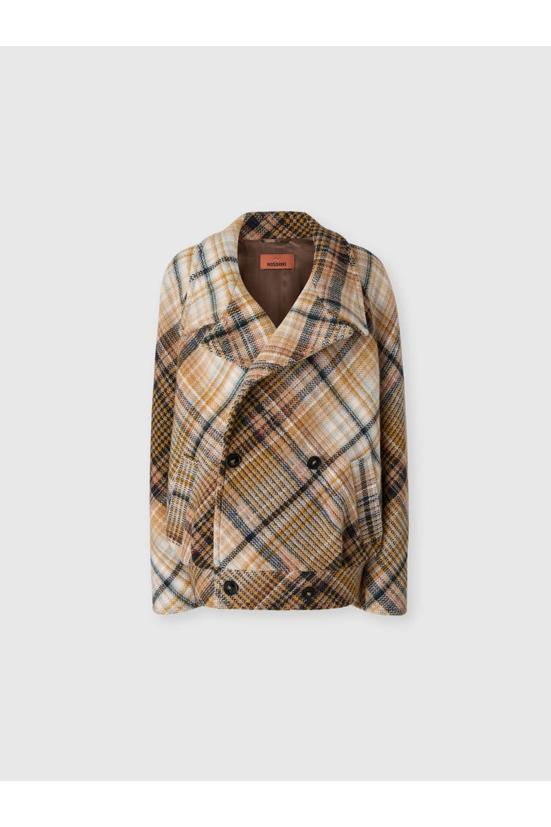 Double-breasted Raglan Jacket, Main, color, Multicoloured