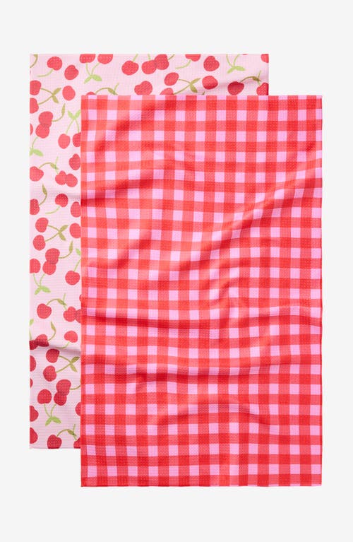 Geometry Kitchen Tea Towel Set in Cheery Gingham  product