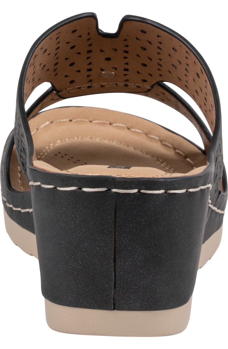 GOOD CHOICE NEW YORK Nancia Wedge Sandal, Alternate, color, Black