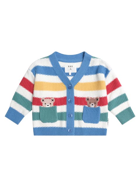 Peekaboo Hux Stripe Knit Cardi (Baby)